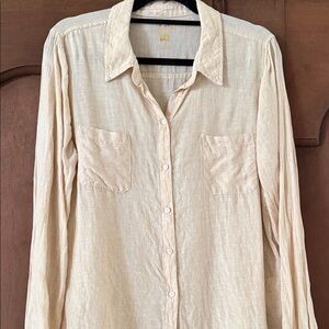 Lilly Pulitzer Cream linen Shirt XL